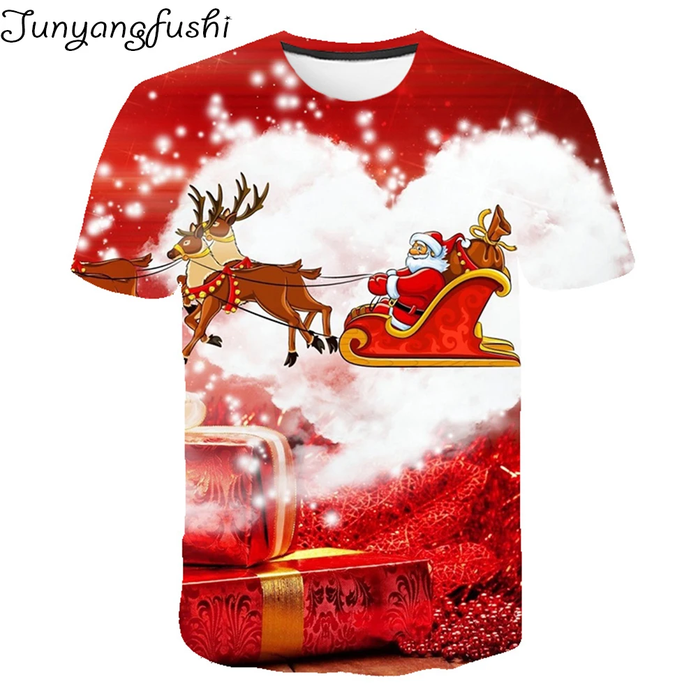 Fashion Fashion New Men's/Women's Fashion Funny Christmas Shirt Casual 3D Print T-shirt Party Short Sleeve Holiday Harajuku Clot
Fashion Fashion New Men's/Women's Fashion Funny Christmas Shirt Casual 3D Print T-shirt Party Short Sleeve Holiday Harajuku Clot