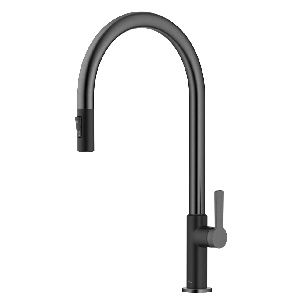 KRAUS Oletto High-Arc Single Handle Pull-Down Kitchen Faucet in Matte Black / Spot Free Black Stainless Steel
KRAUS Oletto High-Arc Single Handle Pull-Down Kitchen Faucet in Matte Black / Spot Free Black Stainless Steel