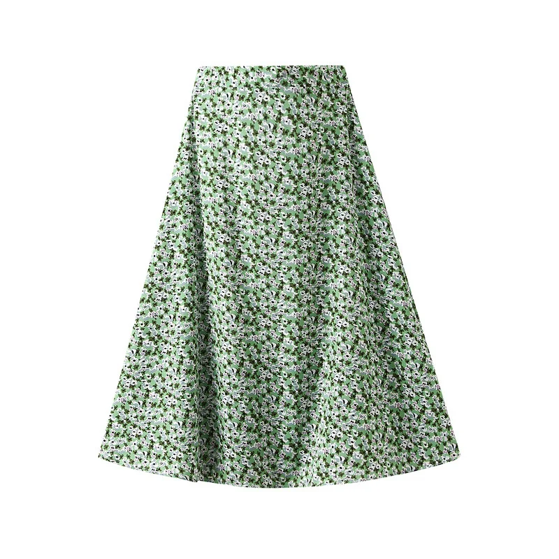 2022 Summer Floral Print Women Skirts Stretch High Waist Chiffon A-line Midi Skirt Faldas Largas Holiday Women Clothes Green
2022 Summer Floral Print Women Skirts Stretch High Waist Chiffon A-line Midi Skirt Faldas Largas Holiday Women Clothes Green