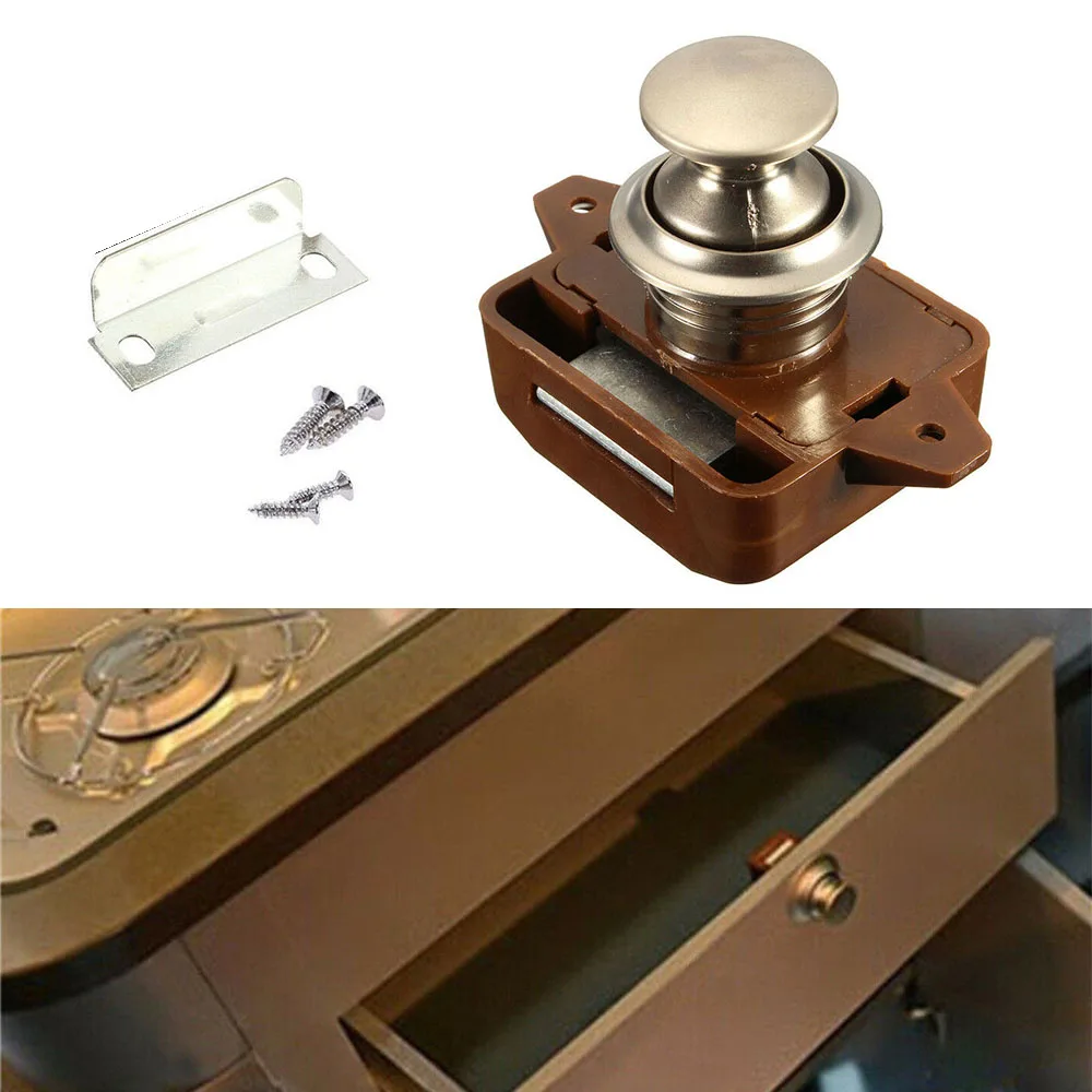 Latch Knob Push Button Catch Lock Cupboard Door Motorhome Cabinet Camper Caravan 26mm ABS & Zinc Latch
Latch Knob Push Button Catch Lock Cupboard Door Motorhome Cabinet Camper Caravan 26mm ABS & Zinc Latch