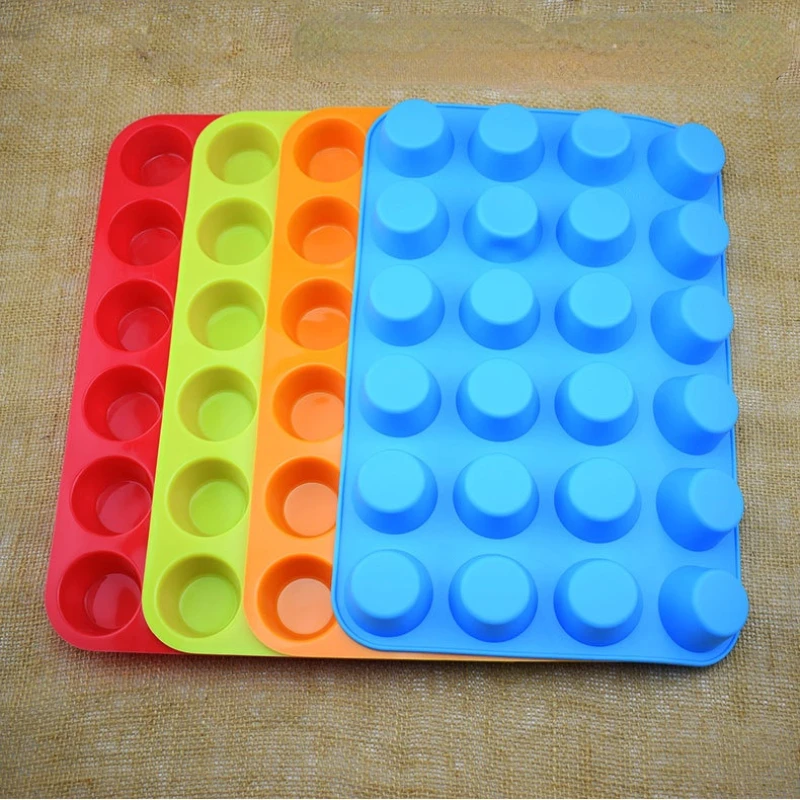 Mini Muffin 24 Holes Silicone Round Mold DIY Cupcake Cookies Fondant Baking Pan Non-Stick Pudding Steamed Cake Mold Baking Tool
Mini Muffin 24 Holes Silicone Round Mold DIY Cupcake Cookies Fondant Baking Pan Non-Stick Pudding Steamed Cake Mold Baking Tool