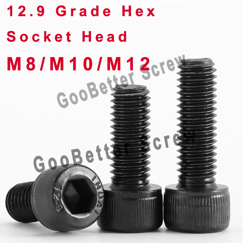 1/2/4/5/10/20 Pcs 12.9 Grade High-Strength Metric Screws M8/M10/M12 Black Hex allen Full Thread Socket Head Screws For Industry
1/2/4/5/10/20 Pcs 12.9 Grade High-Strength Metric Screws M8/M10/M12 Black Hex allen Full Thread Socket Head Screws For Industry