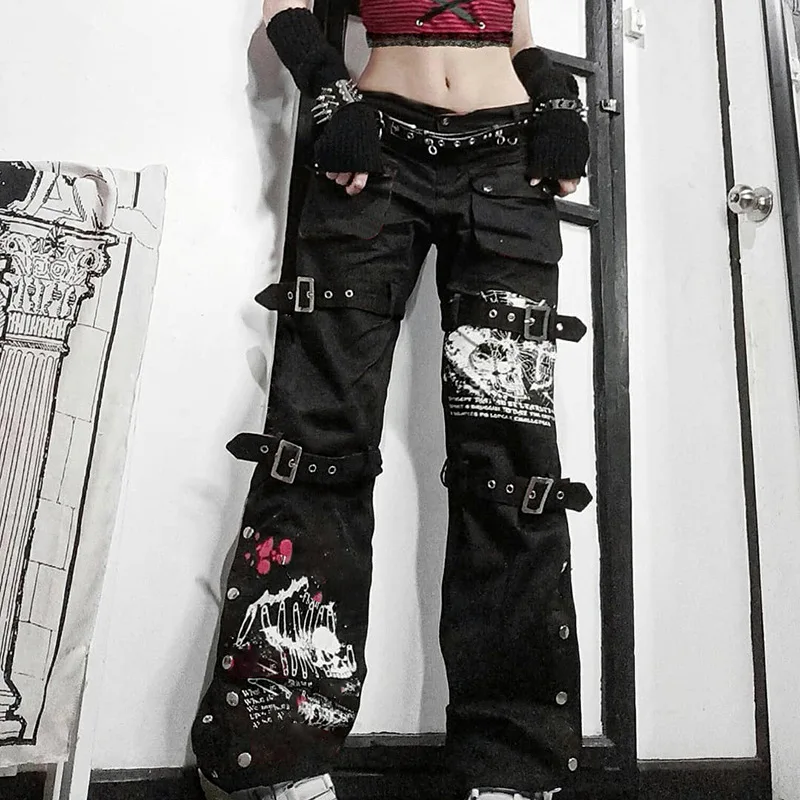 Gothic Bandage Women Baggy Jeans Y2K Aesthetic Harajuku Cartoon Print Black Denim Trousers Dark Academia Hight Waist Pants Punk
Gothic Bandage Women Baggy Jeans Y2K Aesthetic Harajuku Cartoon Print Black Denim Trousers Dark Academia Hight Waist Pants Punk