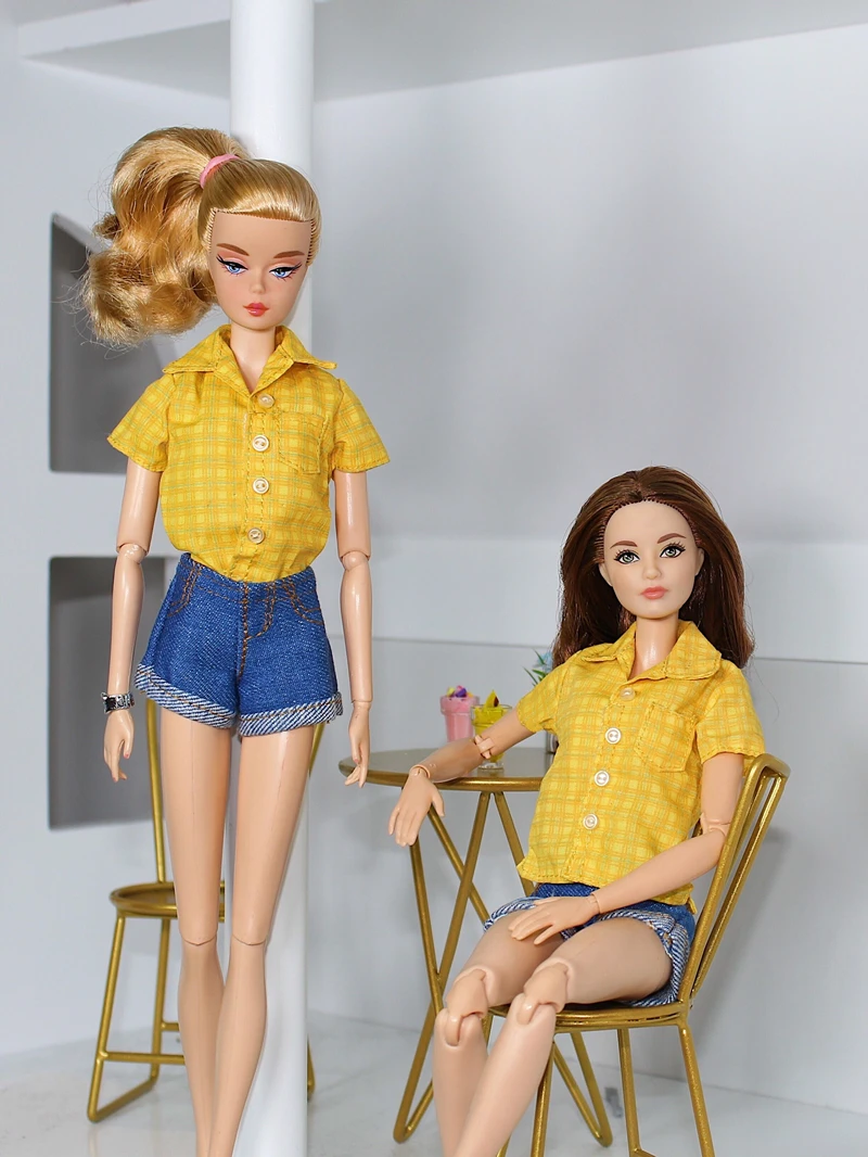 yellow shirt + jeans short / original clothes set clothing outfit For 1/6 BJD Xinyi FR ST Barbie Doll / doll clothes
yellow shirt + jeans short / original clothes set clothing outfit For 1/6 BJD Xinyi FR ST Barbie Doll / doll clothes