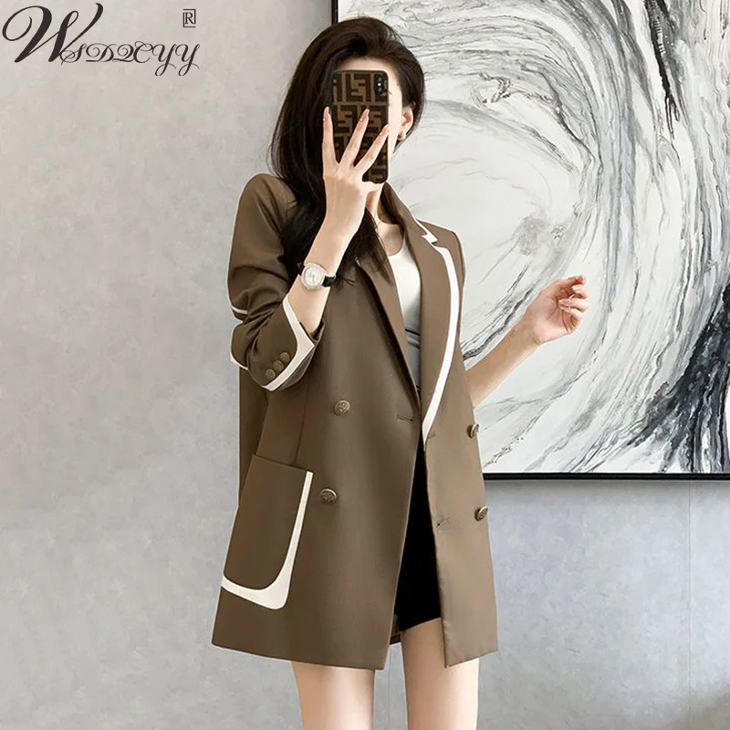 Oversized Contrast Colors Suit Jacket Women Elegant Long Sleeve Blazer Coat Spring Autumn Korean Outwear All-Match Design Jacket
Oversized Contrast Colors Suit Jacket Women Elegant Long Sleeve Blazer Coat Spring Autumn Korean Outwear All-Match Design Jacket