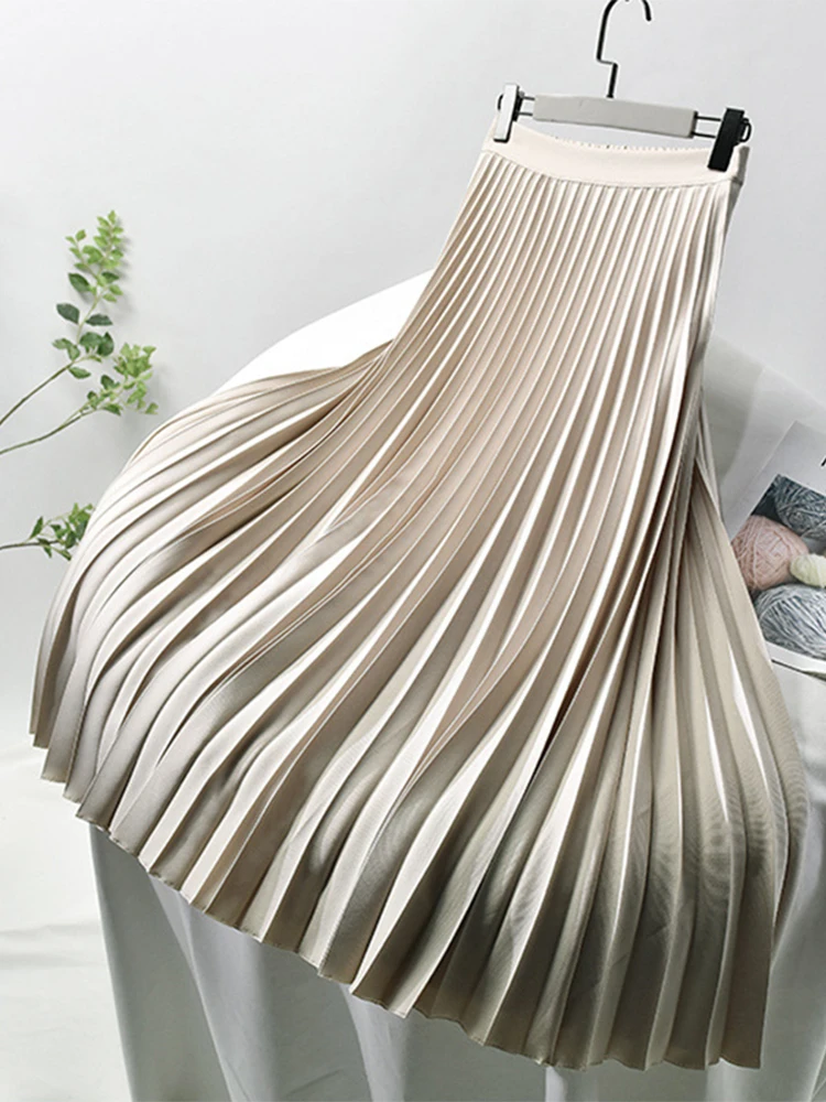2023 Designer Women Spring Autumn Elegant Chic Solid Pleated Skirt High Waist Luxury Fashion With Elastic Female
2023 Designer Women Spring Autumn Elegant Chic Solid Pleated Skirt High Waist Luxury Fashion With Elastic Female