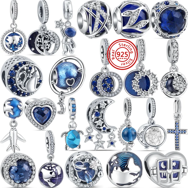 New 925 Sterling Silver Blue Night Cat Starry Zircon Sparkling Beads Fit Original Pandora Charms Bracelet Women Fine DIY Jewelry
New 925 Sterling Silver Blue Night Cat Starry Zircon Sparkling Beads Fit Original Pandora Charms Bracelet Women Fine DIY Jewelry