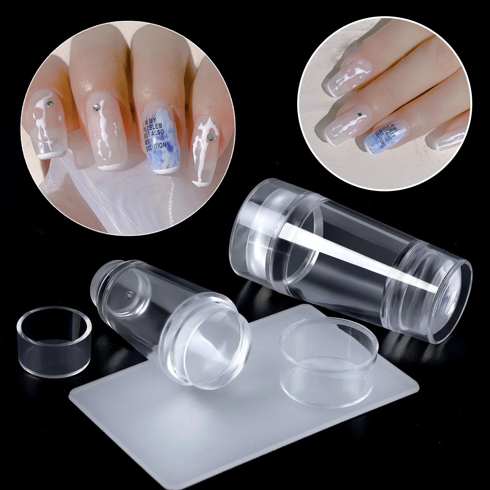 Transparent Double Head Silicone Jelly Nail Stamper Set with Scraper for French Nails Manicuring Kits Nail Art Stamping Tools
Transparent Double Head Silicone Jelly Nail Stamper Set with Scraper for French Nails Manicuring Kits Nail Art Stamping Tools