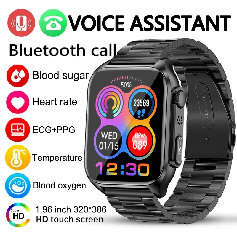 2023 New Blood Sugar ECG+PPG Smart Watch Men AI Voice Assistant Bluetooth Call Automatic Infrared Blood Oxygen Health Watch IP67
2023 New Blood Sugar ECG+PPG Smart Watch Men AI Voice Assistant Bluetooth Call Automatic Infrared Blood Oxygen Health Watch IP67