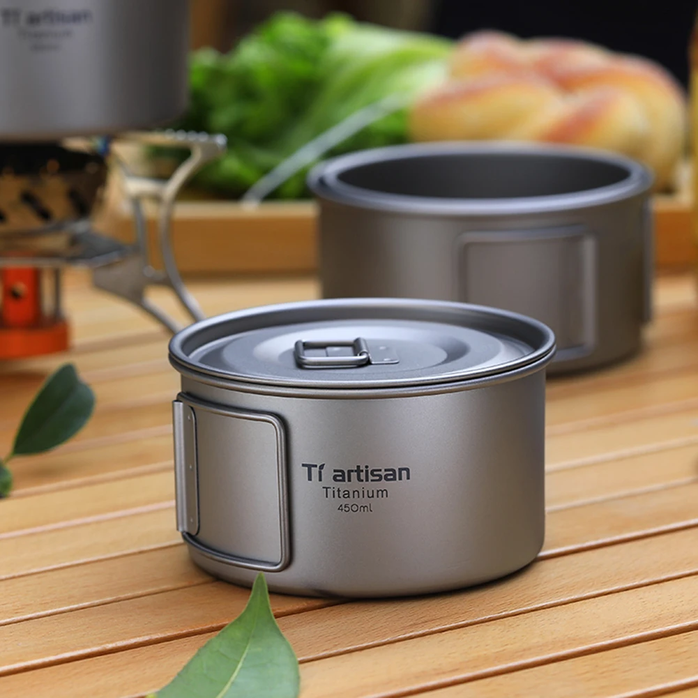 Titanium Bowl With Folding Handle Camping Bowl Dinner Food Container Outdoor Pan Hiking Backpacking Picnic Cookware
Titanium Bowl With Folding Handle Camping Bowl Dinner Food Container Outdoor Pan Hiking Backpacking Picnic Cookware