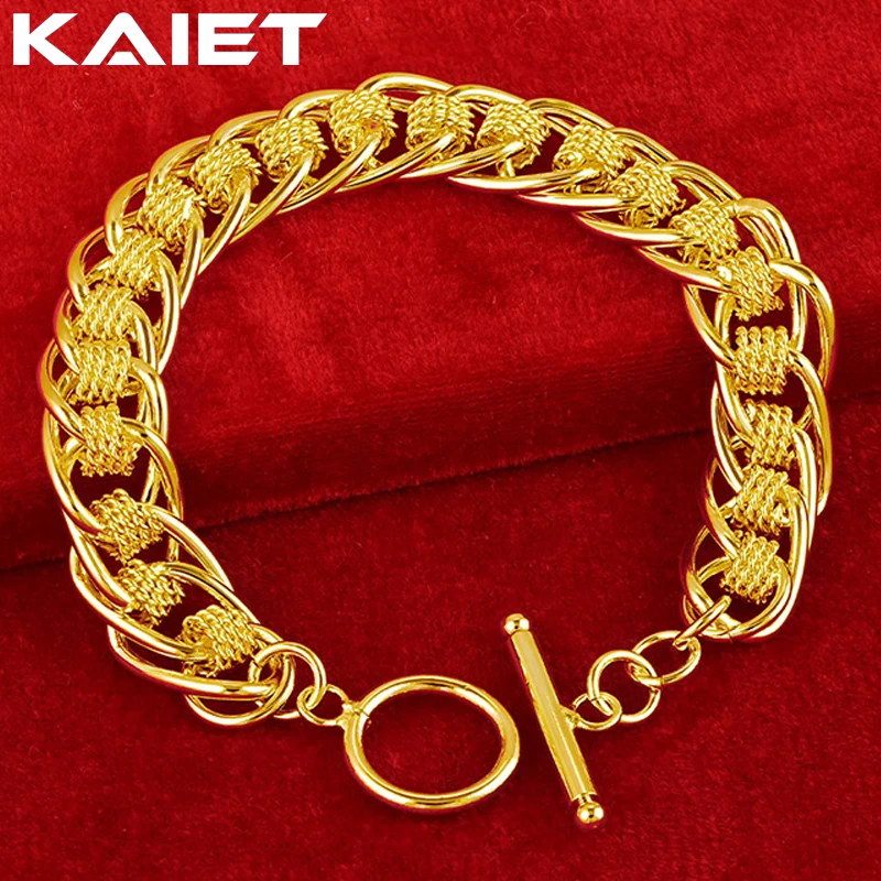 KAIET Gold Plated Wheel Chain Bracelet For Men High Quality Fashion Charm Jewelry Wedding Party Gifts
KAIET Gold Plated Wheel Chain Bracelet For Men High Quality Fashion Charm Jewelry Wedding Party Gifts