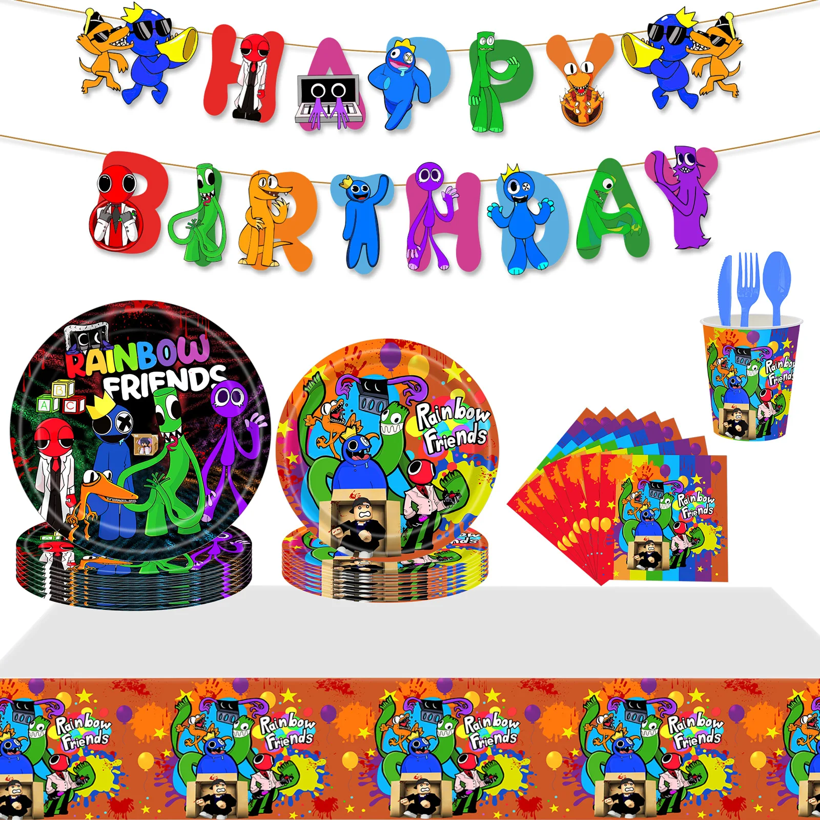 

Радужные украшения для дня рождения друзей, набор посуды с воздушными шарами, салфетки, скатерть, подарок для мальчика, товары для вечеринки