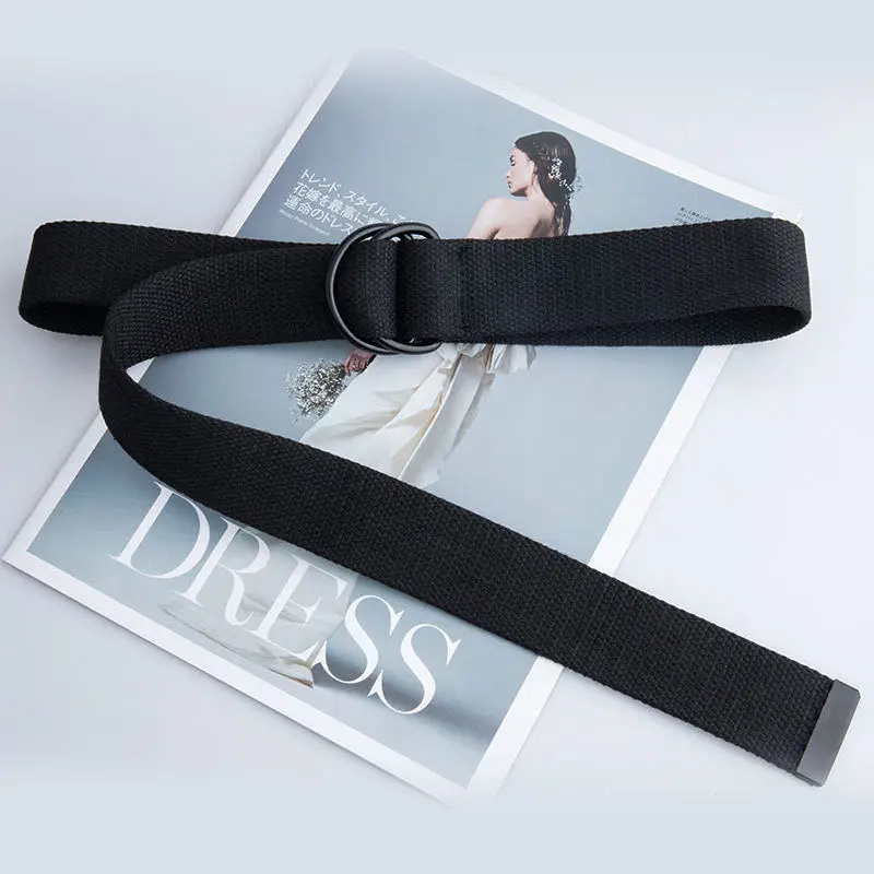 Black Canvas Belt Women's Simple Fashion Double-button Jeans Decorative Belt Suitable for Both Men and Women Designer Belts Men
Black Canvas Belt Women's Simple Fashion Double-button Jeans Decorative Belt Suitable for Both Men and Women Designer Belts Men