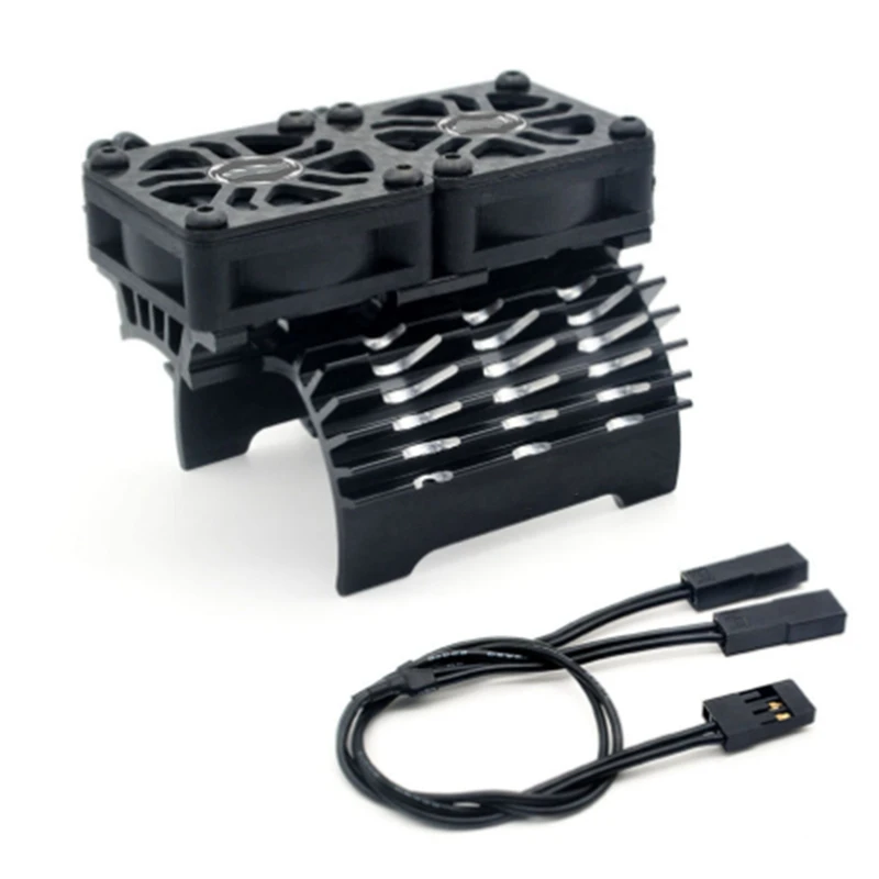 RC Fan RC Heatsink With Dual Cooling Fan RC Car Parts Kits For Hobbywing Leopard 4268 4274 4092 1/8 1/10 RC Car (Black)
RC Fan RC Heatsink With Dual Cooling Fan RC Car Parts Kits For Hobbywing Leopard 4268 4274 4092 1/8 1/10 RC Car (Black)