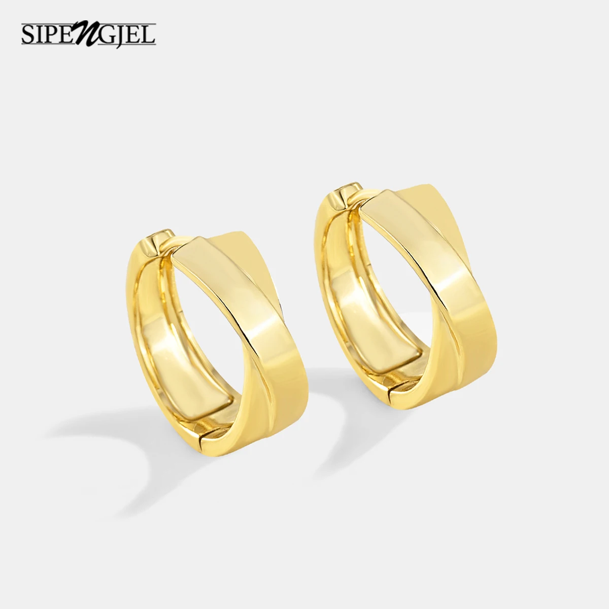 SIPENGJEL Fashion Geometric Metal Round Circle Hoop Earrings Temperament Cross Earrings for Women Party Jewelry Gift 
SIPENGJEL Fashion Geometric Metal Round Circle Hoop Earrings Temperament Cross Earrings for Women Party Jewelry Gift