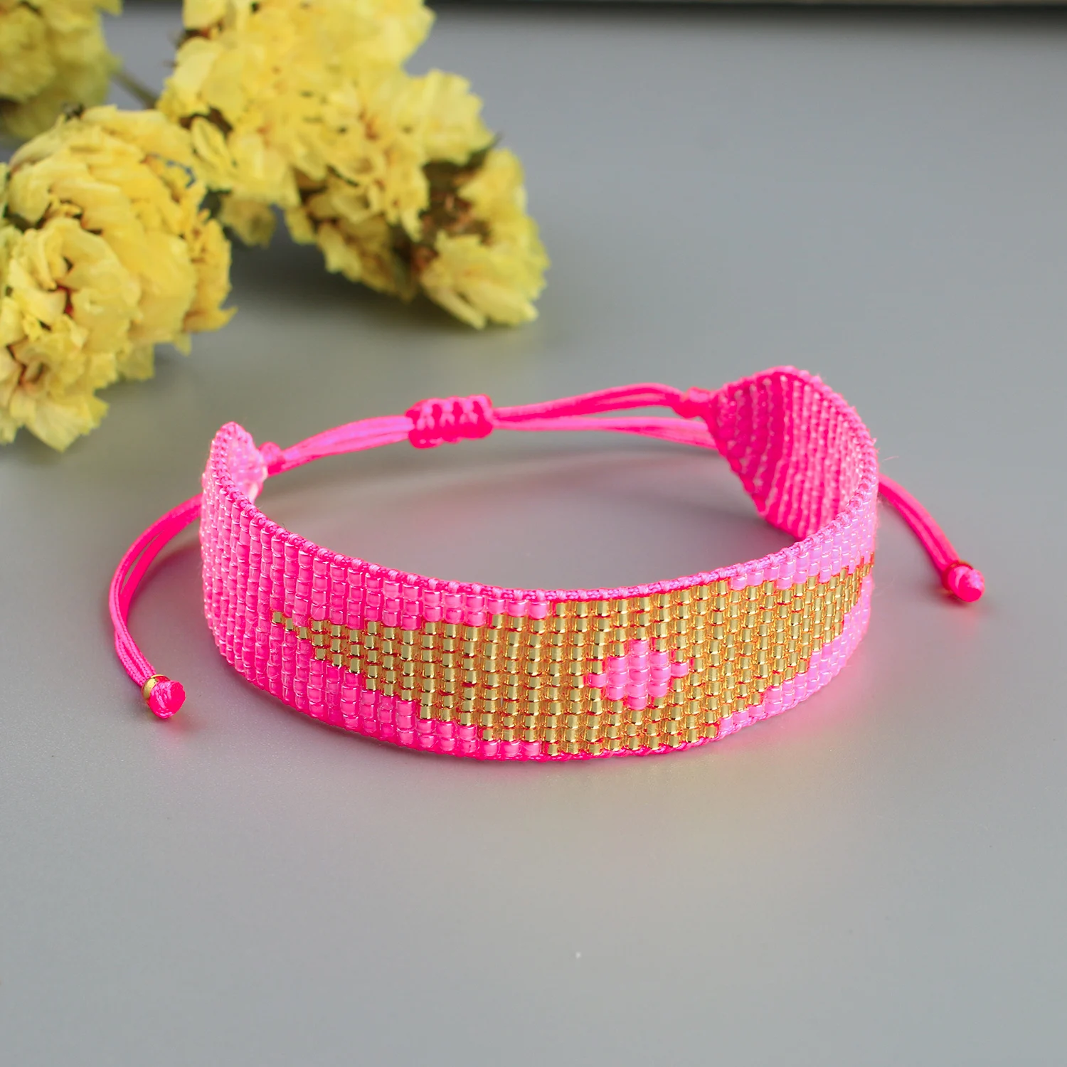 C.QUAN CHI New Vivid Pink Bracelets Boho Handmade Woven Beaded Jewelry Glamour Woman Fashion Wide Wrap Bracelets 2022
C.QUAN CHI New Vivid Pink Bracelets Boho Handmade Woven Beaded Jewelry Glamour Woman Fashion Wide Wrap Bracelets 2022