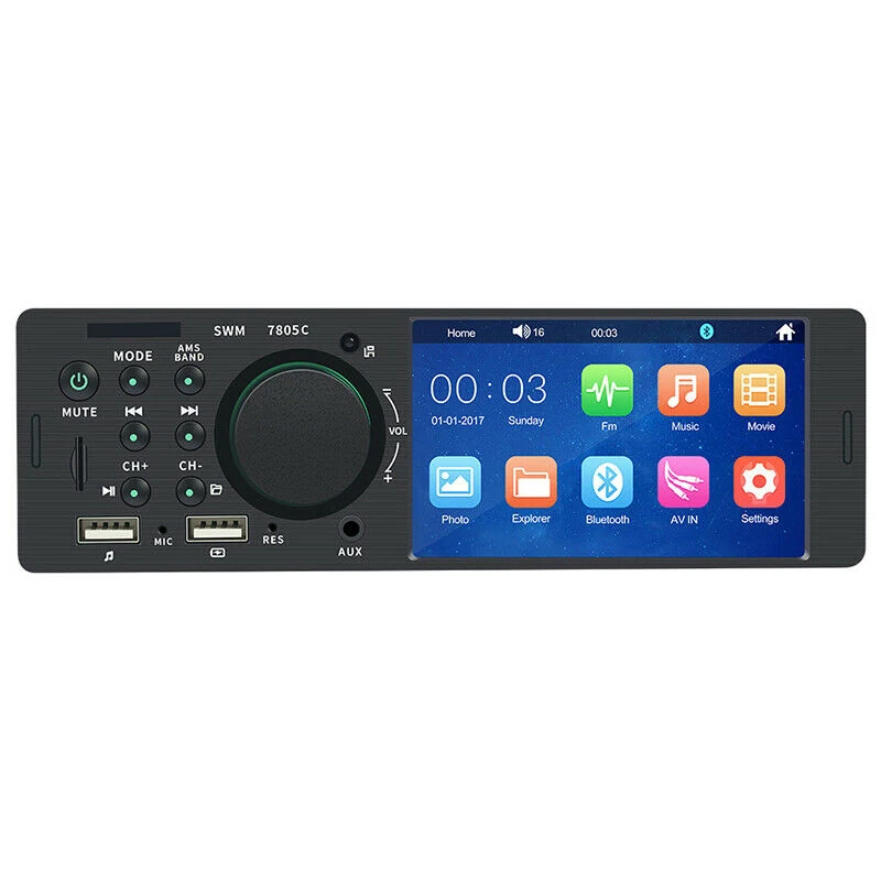 DAB Car MP5 Player 4.1inch Bluetooth Colorful lamp In-Dash Radio Stereo W. remote controller WMA New Practical
DAB Car MP5 Player 4.1inch Bluetooth Colorful lamp In-Dash Radio Stereo W. remote controller WMA New Practical