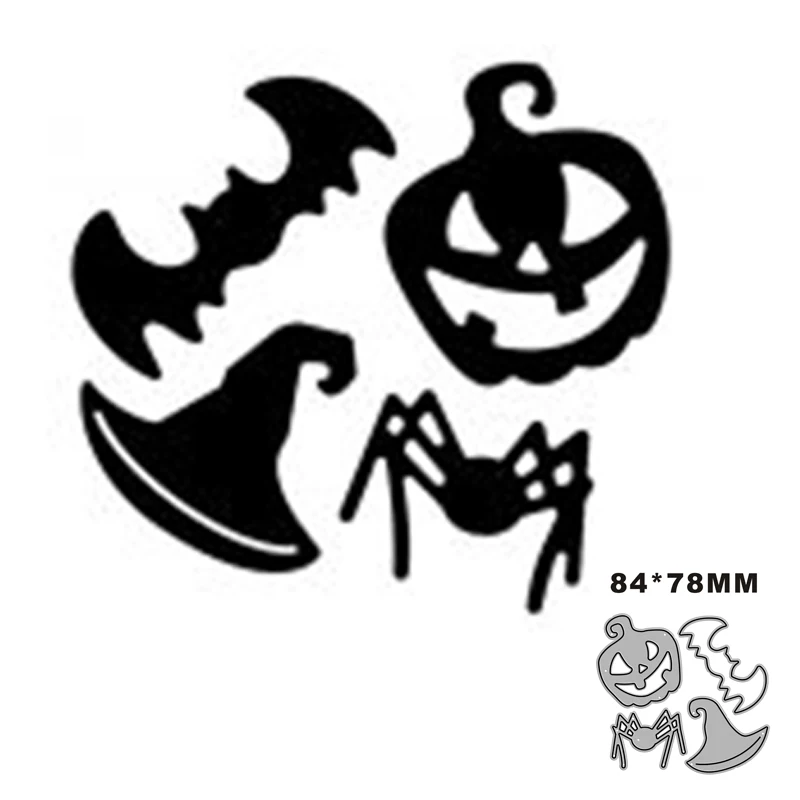 New Spider Pumpkin Bat Hat Metal Cutting Die Scrapbook Template Cutting Card Making Decorative Relief Photo Album Diy Crafts 
New Spider Pumpkin Bat Hat Metal Cutting Die Scrapbook Template Cutting Card Making Decorative Relief Photo Album Diy Crafts