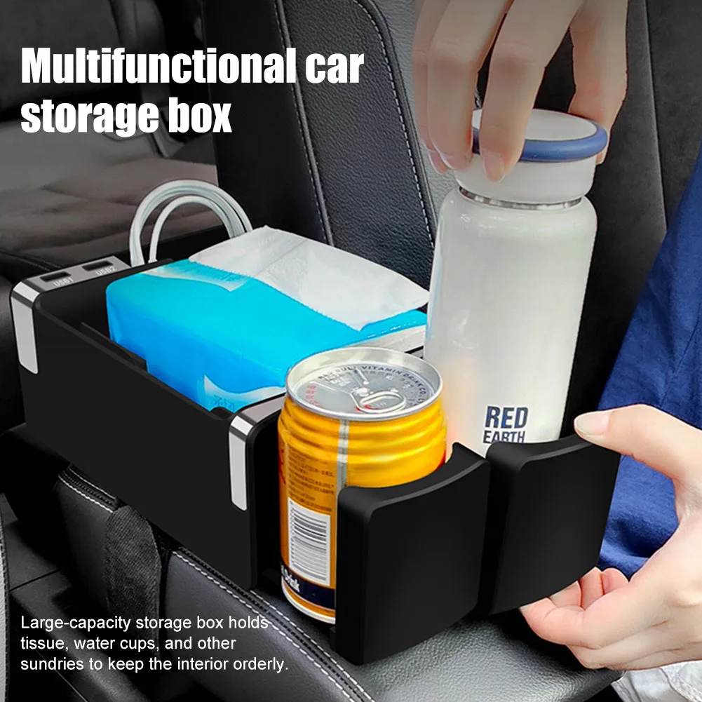Universal Car Armrest Storage Box With Cup Holder Center Console Organizer Tissue Holder With Dual USB For Car Truck Off-Road
Universal Car Armrest Storage Box With Cup Holder Center Console Organizer Tissue Holder With Dual USB For Car Truck Off-Road