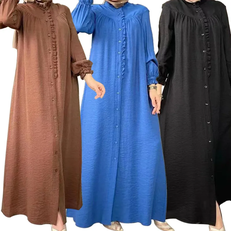 2023 Spring Fashion Women Muslim Open Abaya Loose Dress Turkey Shirt Dubai Islamic Eid Arab Modest Kaftan Robe Jalabiya Clothing
2023 Spring Fashion Women Muslim Open Abaya Loose Dress Turkey Shirt Dubai Islamic Eid Arab Modest Kaftan Robe Jalabiya Clothing