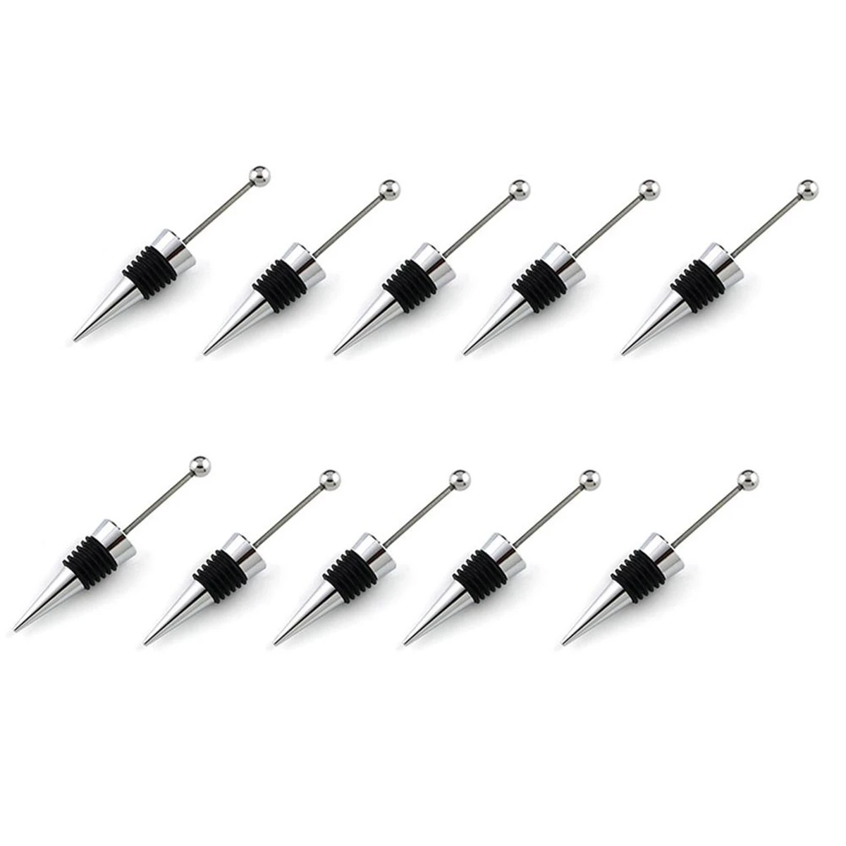 10Pcs Gadget Add a Bead Rhinestone Lampwork Decorative Beaded Wine Bottle Stopper Zinc Alloy Silver Beadable Bottle Sto
10Pcs Gadget Add a Bead Rhinestone Lampwork Decorative Beaded Wine Bottle Stopper Zinc Alloy Silver Beadable Bottle Sto