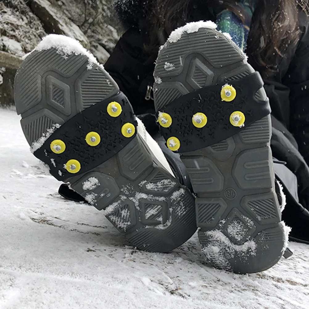 Crampons Simple Non-slip Shoe Cover Anti-slip Outdoor Climbing Equipment Five Spike Slip-on Grippers Silicone Covers 
Crampons Simple Non-slip Shoe Cover Anti-slip Outdoor Climbing Equipment Five Spike Slip-on Grippers Silicone Covers