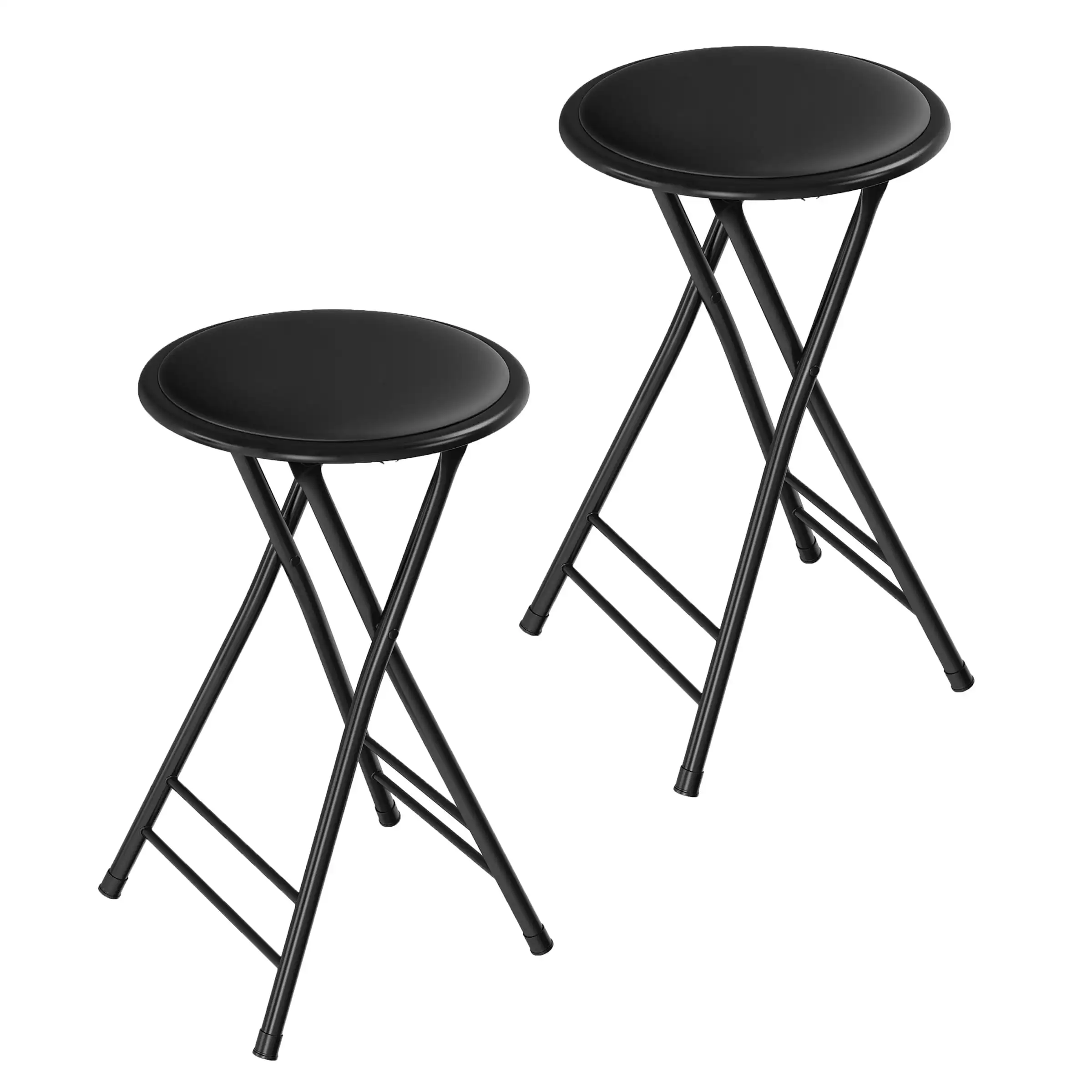 Trademark Home 24-Inch Counter Height Bar Stool – Backless Folding Chair with 300lb Capacity, Black, Set of 2
Trademark Home 24-Inch Counter Height Bar Stool – Backless Folding Chair with 300lb Capacity, Black, Set of 2
