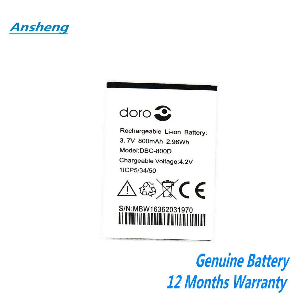 Original 800mAh DBC-800A DBC-800B DBC-800D Battery For Doro 500 506 508 509 510 515 6520 6030 Mobile Phone
Original 800mAh DBC-800A DBC-800B DBC-800D Battery For Doro 500 506 508 509 510 515 6520 6030 Mobile Phone