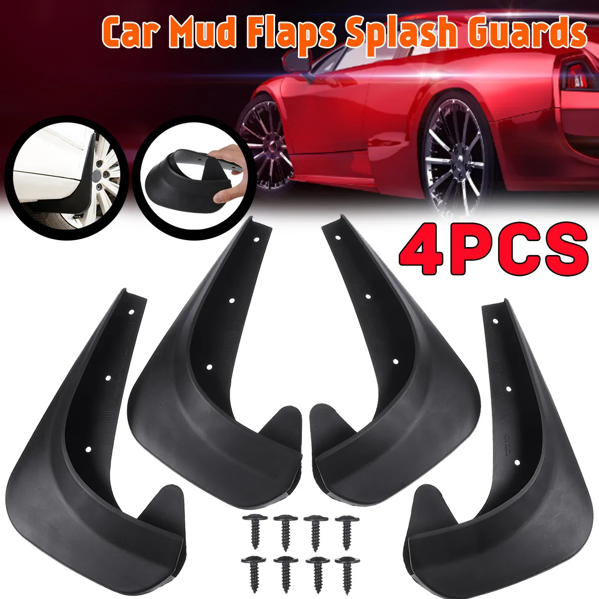 Universal 4Pcs Car Mud Flaps Splash Guards For Most of 4X4 Off-Road & SUV & Pickup Models Car Accessories
Universal 4Pcs Car Mud Flaps Splash Guards For Most of 4X4 Off-Road & SUV & Pickup Models Car Accessories