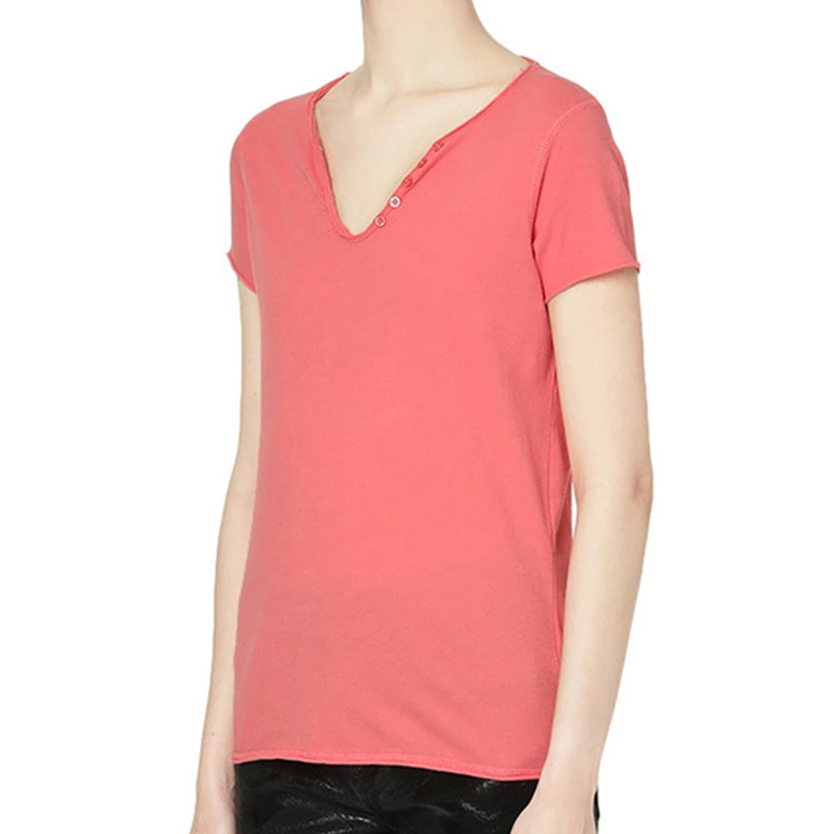 Jyate Big Letters on the Back T Shirts For Women 2022 Summer Cutting V-neck Buttons Clothes Short Sleeve Cotton Ropa Mujer
Jyate Big Letters on the Back T Shirts For Women 2022 Summer Cutting V-neck Buttons Clothes Short Sleeve Cotton Ropa Mujer