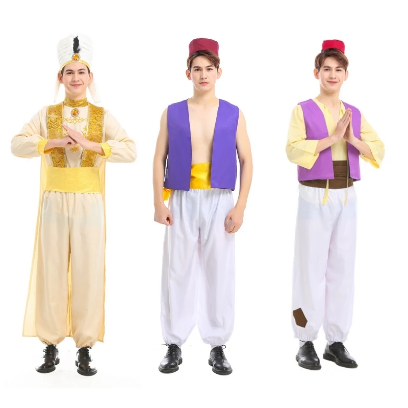 Aladdin Cosplay Costume Anime Prince Costumes For Adult Man Halloween Outfits Carnival Party Fancy Pants Purim Roleplay Clothing
Aladdin Cosplay Costume Anime Prince Costumes For Adult Man Halloween Outfits Carnival Party Fancy Pants Purim Roleplay Clothing