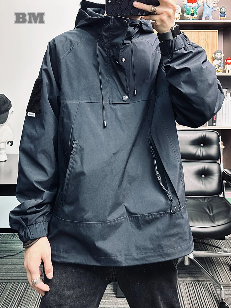 Куртка мужская с капюшоном, уличная одежда в японском стиле, Повседневный пуловер в стиле Харадзюку, корейская мода, пальто-карго, весна-осень
Куртка мужская с капюшоном, уличная одежда в японском стиле, Повседневный пуловер в стиле Харадзюку, корейская мода, пальто-карго, весна-осень