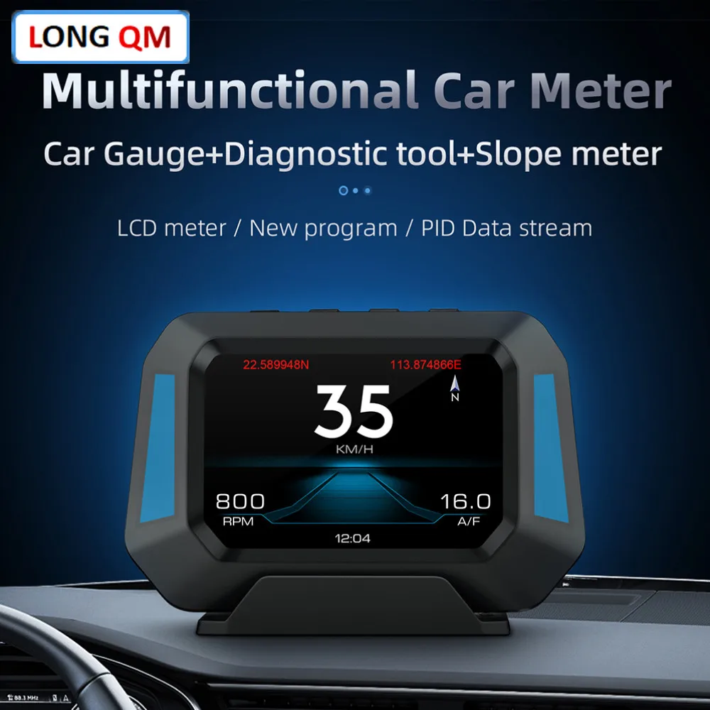 GPS P21 Inclinometer Car Level Sensor Real-Time Off-road Vehicle System HUD Auto Accessories Speedometer Instrument Cluster
GPS P21 Inclinometer Car Level Sensor Real-Time Off-road Vehicle System HUD Auto Accessories Speedometer Instrument Cluster