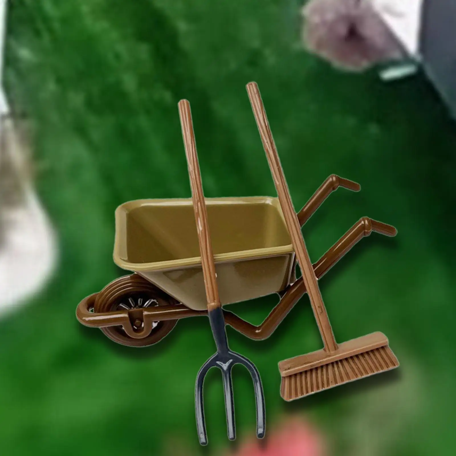 

3 шт. миниатюрный сельскохозяйственный автомобиль трава вилка метла кукольный домик инструменты для фермы сборная корзина украшения