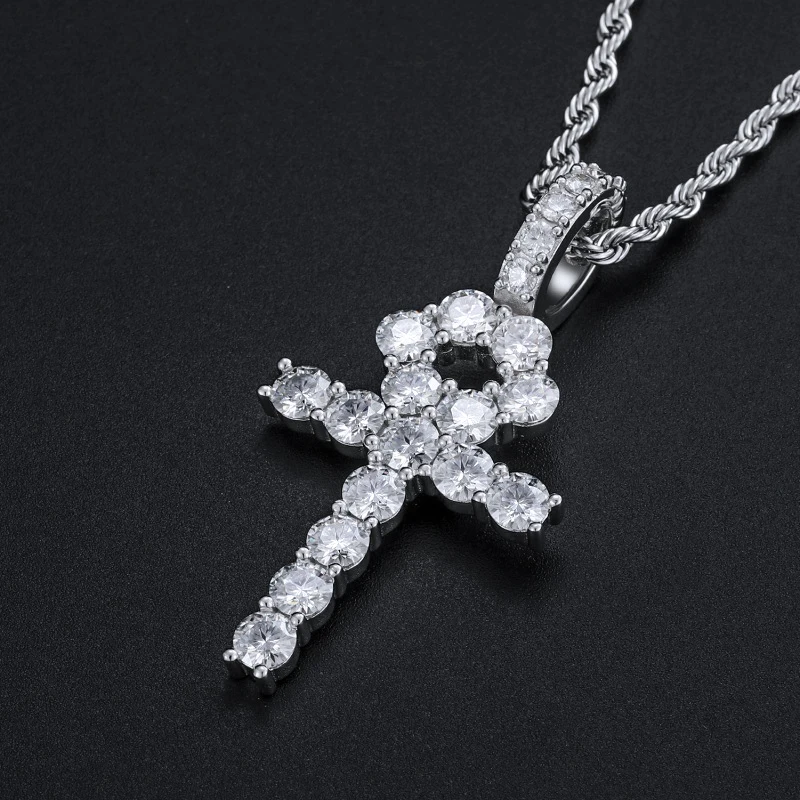 Fashion New Trend 0.5ct D White 925 Solid Silver Cross Pendant Jewelry Moissanite
Fashion New Trend 0.5ct D White 925 Solid Silver Cross Pendant Jewelry Moissanite