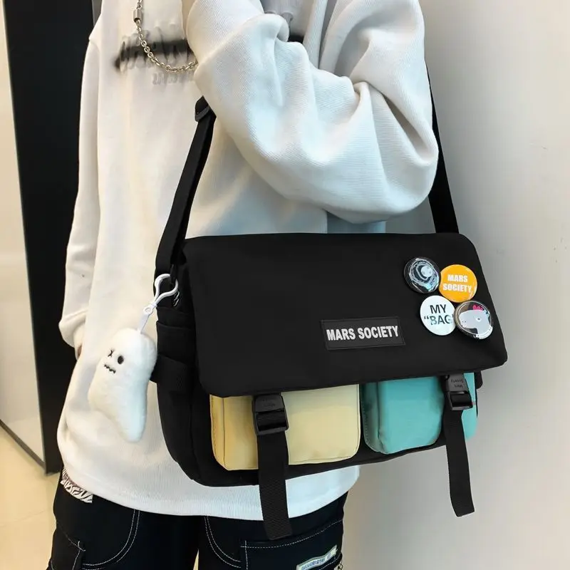 Нейлоновые сумки через плечо для женщин, модная вместительная сумка-мессенджер на ремне для мужчин, Молодежные мужские школьные портфели
Нейлоновые сумки через плечо для женщин, модная вместительная сумка-мессенджер на ремне для мужчин, Молодежные мужские школьные портфели