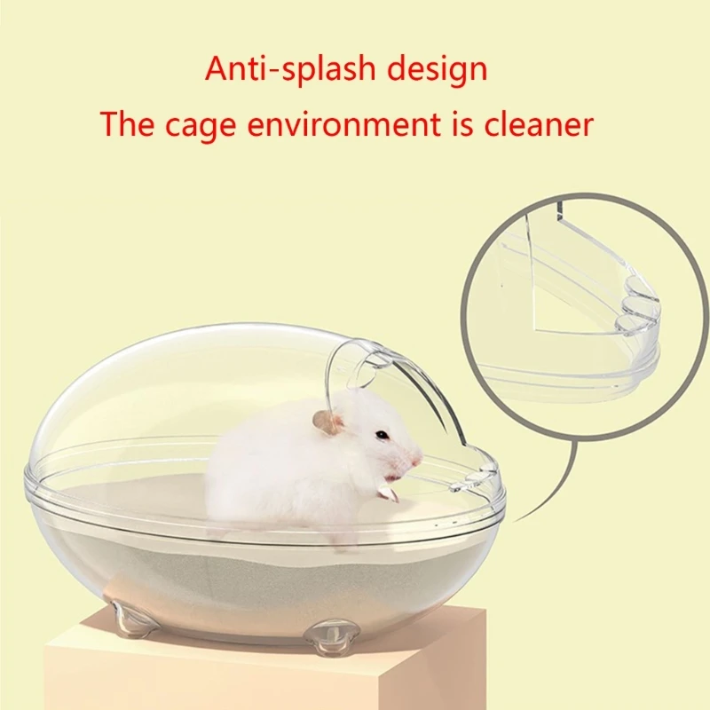 Bathing Sand Container for Hamsters Clear Plastic Bathroom for Small Animal 
Bathing Sand Container for Hamsters Clear Plastic Bathroom for Small Animal