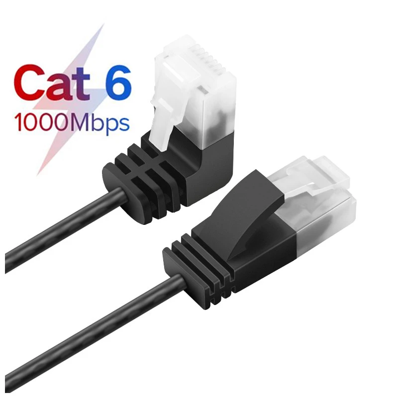 

Кабели Cat6, шнур, кабель для маршрутизатора, угловой ноутбук Cat6a, соединительный сетевой правый 90 Ethernet-кабель, градусный Lan