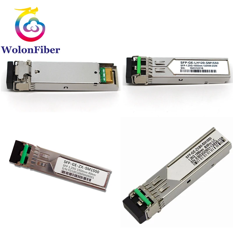 Wolon Fiber Fiber Optic Transceiver 1.25G SFP Module Gigabit Compatible Switch 1550nm 40KM/80KM/120KM LC Transceiver
Wolon Fiber Fiber Optic Transceiver 1.25G SFP Module Gigabit Compatible Switch 1550nm 40KM/80KM/120KM LC Transceiver