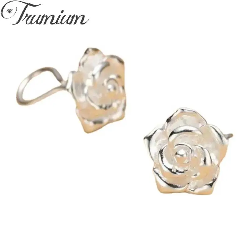 Trumium Authentic 925 Sterling Silver Romantic Rose Flower Stud Earrings for Women Fashion Sterling Silver Jewelry
Trumium Authentic 925 Sterling Silver Romantic Rose Flower Stud Earrings for Women Fashion Sterling Silver Jewelry