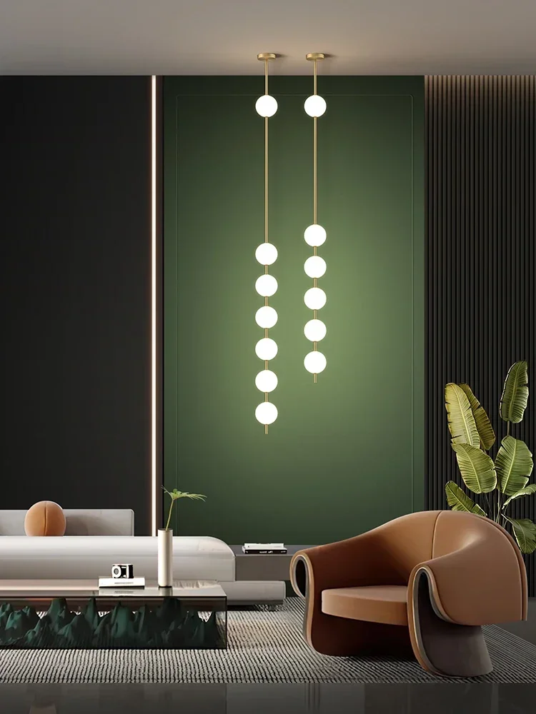 Copper Post-Modern Minimalist Duplex Stairs Creative Sugar Gourd Chandelier Bubble Ball Bedroom Bedside Small Droplight 
Copper Post-Modern Minimalist Duplex Stairs Creative Sugar Gourd Chandelier Bubble Ball Bedroom Bedside Small Droplight