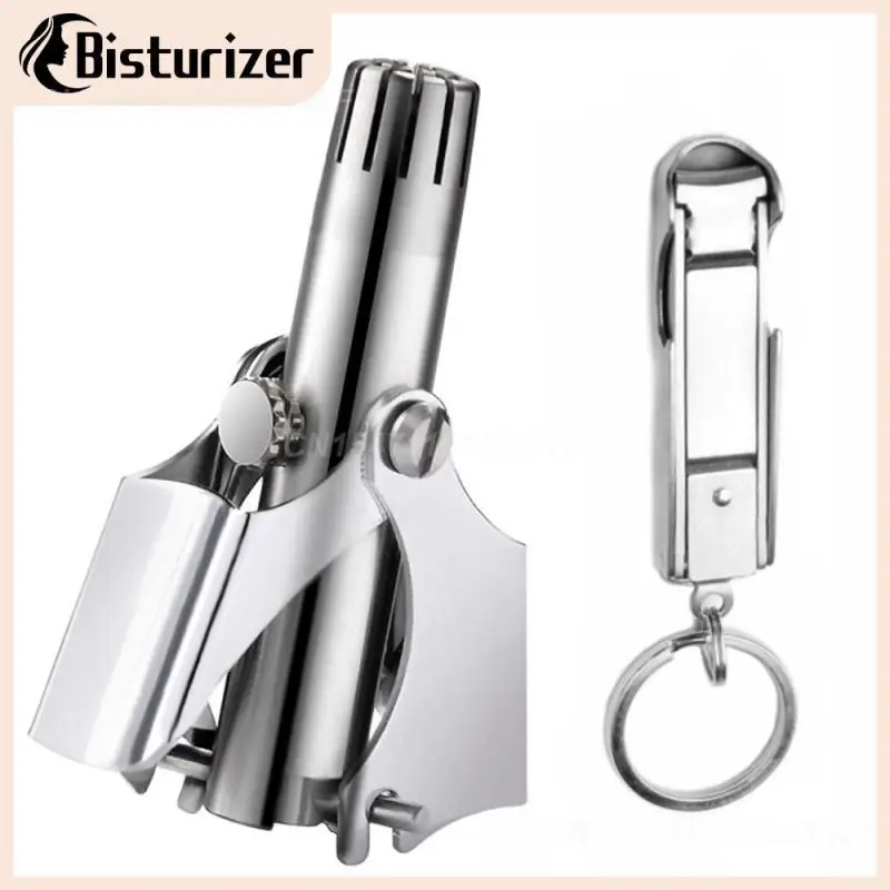 Nose Trimmer For Men Stainless Steel Manual Trimmer Nose Razor Shaver Portable Nose Ear Hair Trimmer With Fingernail Clipper
Nose Trimmer For Men Stainless Steel Manual Trimmer Nose Razor Shaver Portable Nose Ear Hair Trimmer With Fingernail Clipper