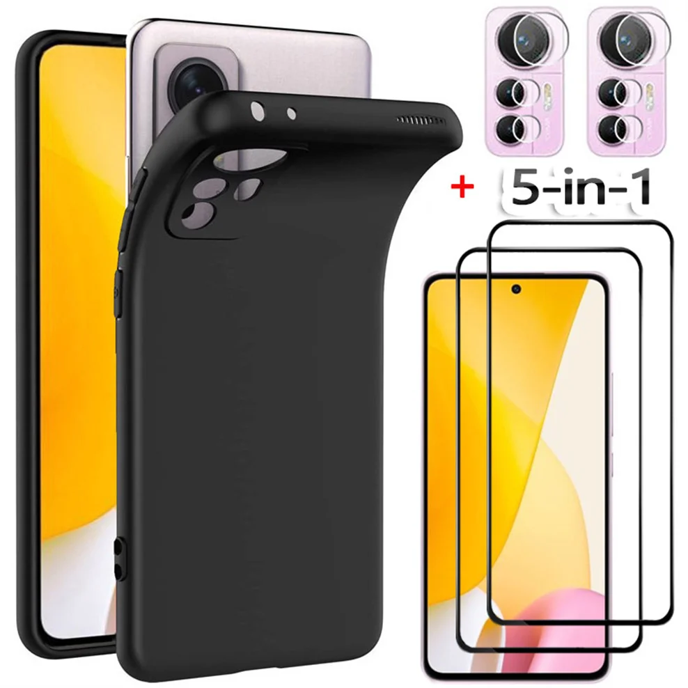 mi 12lite case, black case + tempered glass for xiaomi 12 lite 5g soft tpu phone cases mi12 lite cover mi 12 lite case 
mi 12lite case, black case + tempered glass for xiaomi 12 lite 5g soft tpu phone cases mi12 lite cover mi 12 lite case