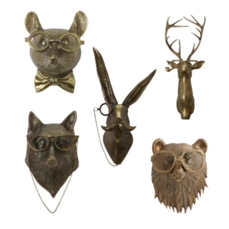 Smoking Pipe Bronzed Aluminum Staute Animal with Glasses Hanging Wall Mount Bear Louie Little Mouse Frankie Stag Home Decor
Smoking Pipe Bronzed Aluminum Staute Animal with Glasses Hanging Wall Mount Bear Louie Little Mouse Frankie Stag Home Decor
