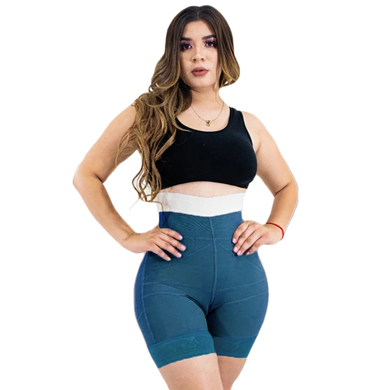 

Fajas Double Pressure Shaping Shorts Slimming Fajas Lace Slimming Body Shaper Girdle for Women Daily Life Use Butt Lifter