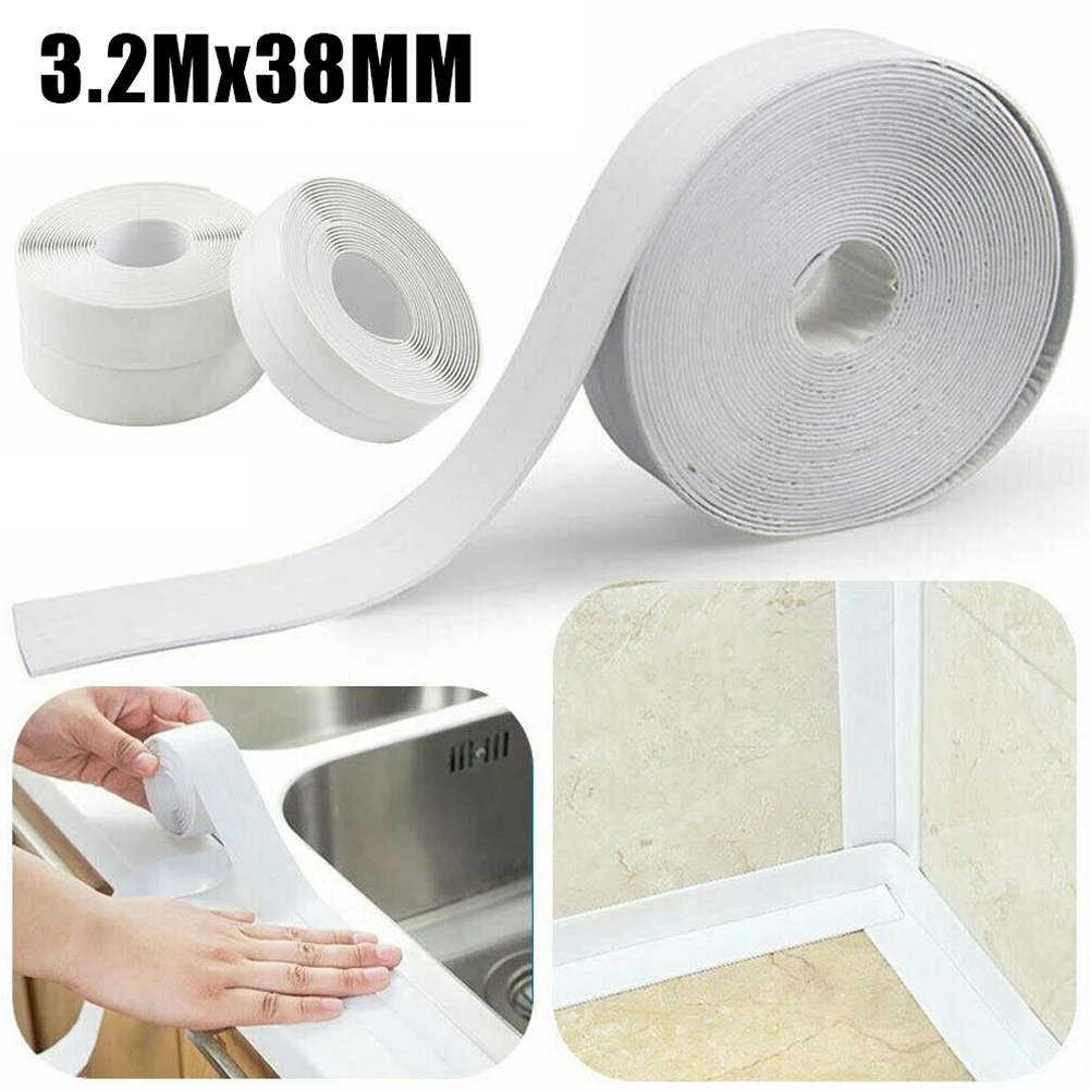 Waterproof Sealing Tape Bath Shower Sealing Tape Sink Basin Edge White Sealant Tape Self Adhesive Caulk Sealing Strips 3.2M
Waterproof Sealing Tape Bath Shower Sealing Tape Sink Basin Edge White Sealant Tape Self Adhesive Caulk Sealing Strips 3.2M