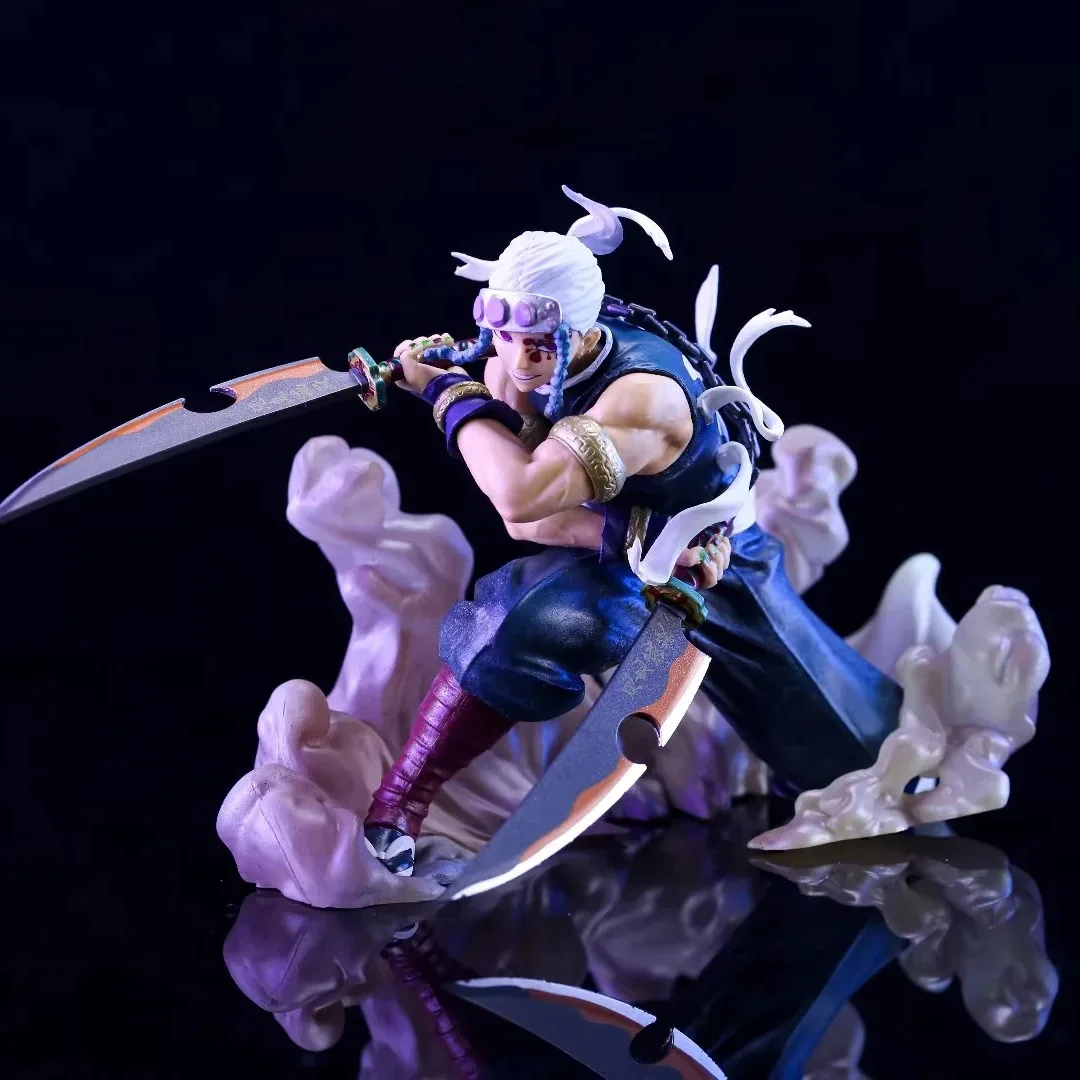 

14cm Demon Slayer Anime Dual Pole Mode Figure Uzui Tengen Statue Adult Action Figure PVC Collectible Model Birthday Gift for Toy