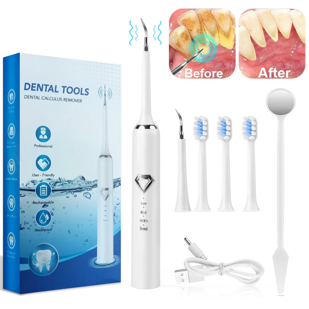 Sonic Dental Calculus Scaler Electric Oral Teeth Tartar Remover Portable Plaque Stains Cleaner Removal Teeth Whitening for Teeth
Sonic Dental Calculus Scaler Electric Oral Teeth Tartar Remover Portable Plaque Stains Cleaner Removal Teeth Whitening for Teeth
