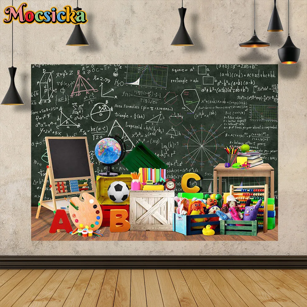 Mocsicka Back to School Blackboard Decoration Wallpaper Background Learning Tool Book Kid Studio Student Portrait Photo Backdrop
Mocsicka Back to School Blackboard Decoration Wallpaper Background Learning Tool Book Kid Studio Student Portrait Photo Backdrop