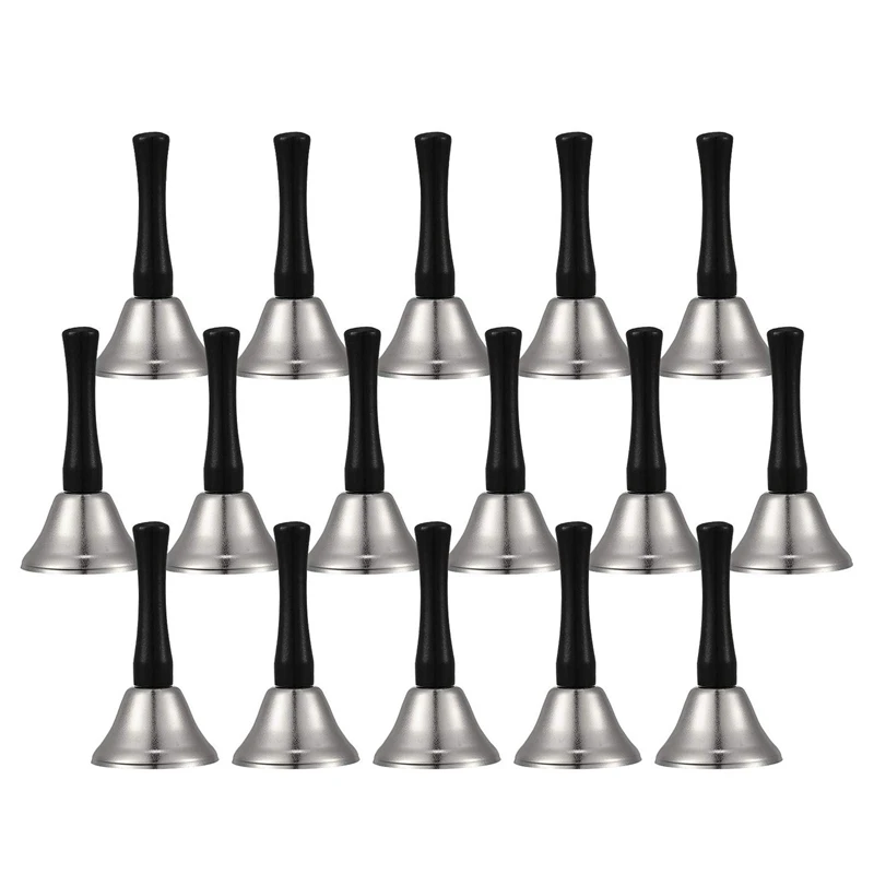 24 Pieces Hand Bells Silver Steel Service Handbells Black Wooden Handle Diatonic Metal Bells Musical Percussion (Nickel White)
24 Pieces Hand Bells Silver Steel Service Handbells Black Wooden Handle Diatonic Metal Bells Musical Percussion (Nickel White)